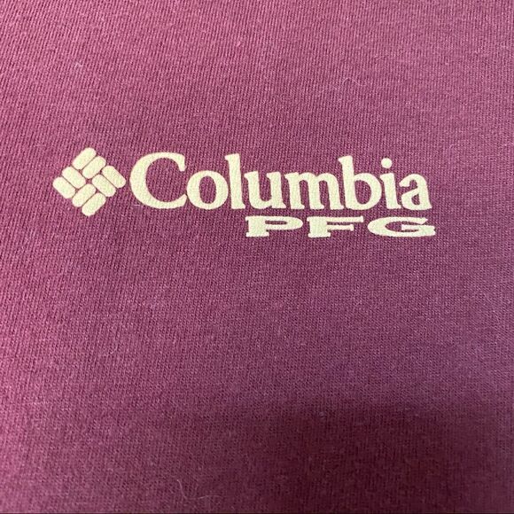 Columbia PFG Maroon Short Sleeve T-shirt - Picture 6 of 6